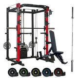 Pre-Order | Smith Machine SP024 + 2.2m Bar + Bench + Weights | ETA Late Nov