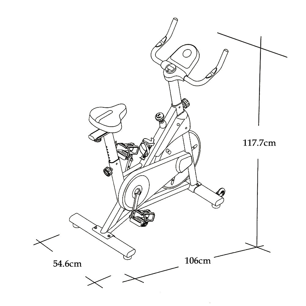 super alphago spin bike dimension