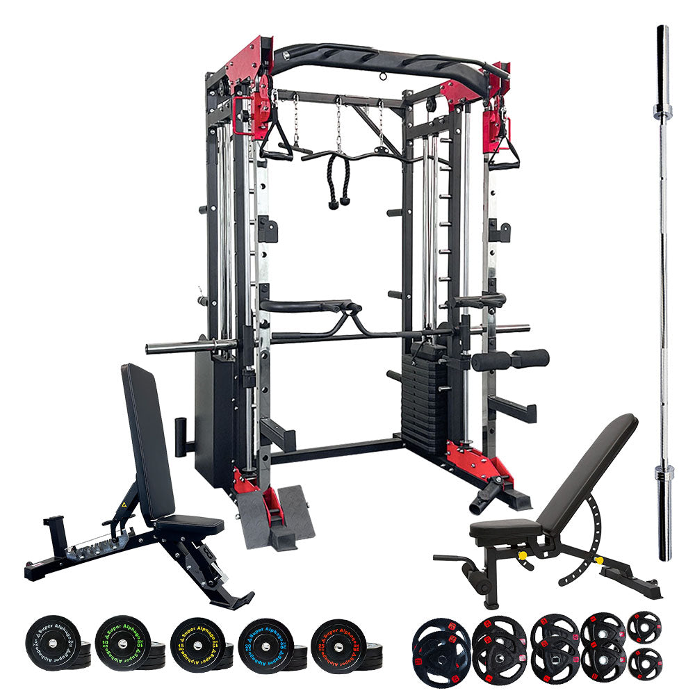 smith machine jl006 package with weights bench barbell